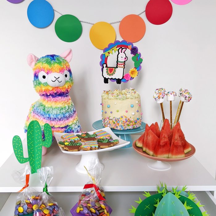 Llama party table